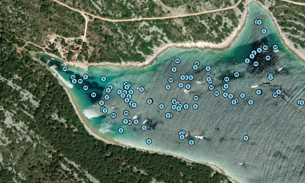 Satelite image of Uvala Stupica Vela - Zirje