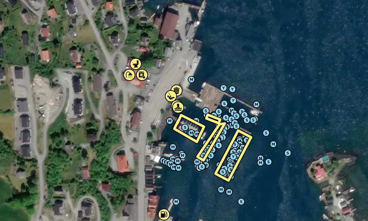 Satelite image of Våge Gjestehavn