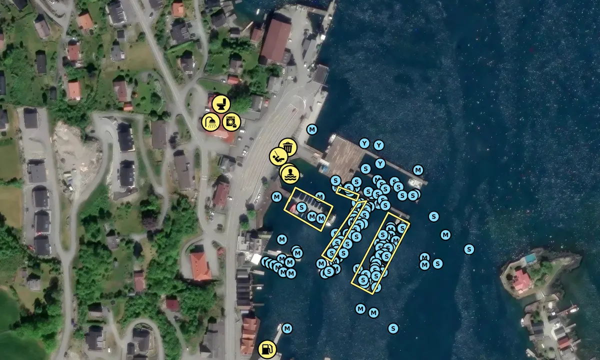 Satelite image of Våge Gjestehavn