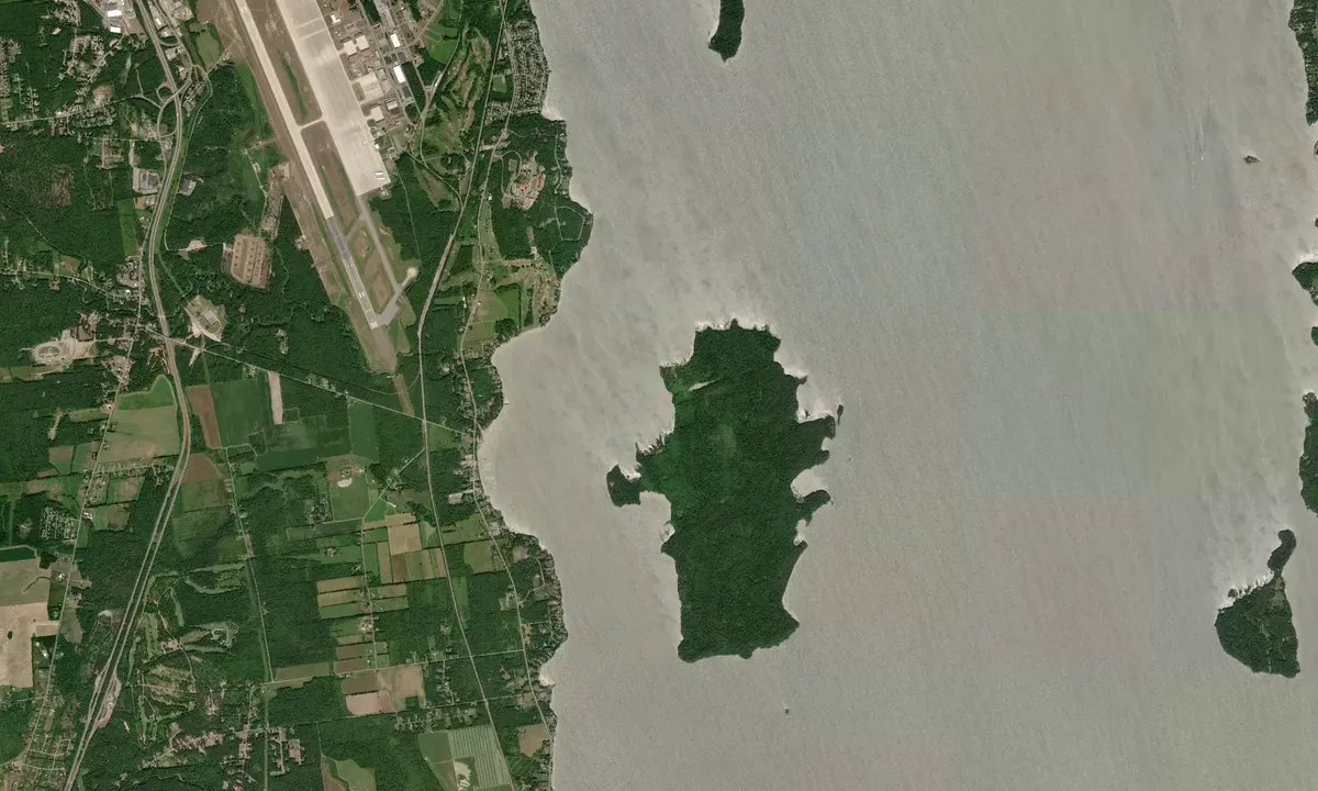 Flyfoto av Valcour Island