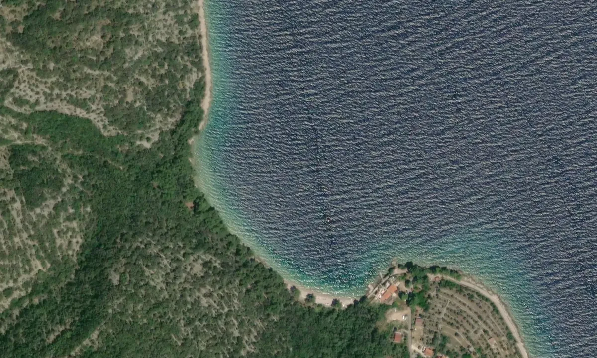 Satelite image of Valun Beach