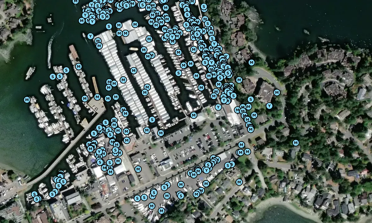 Satelite image of Van Isle Marina - Sidney