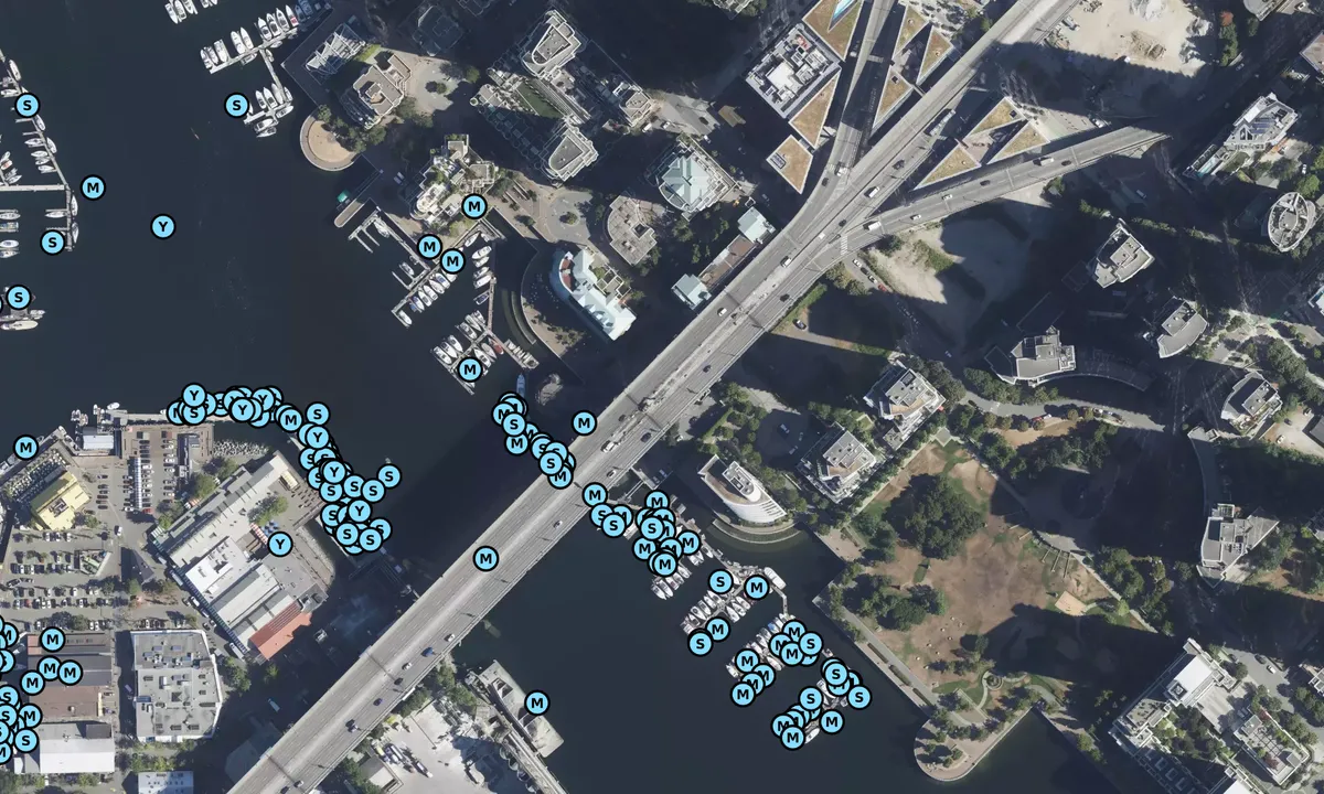Satelite image of Vancouver Boating Welcome Centre