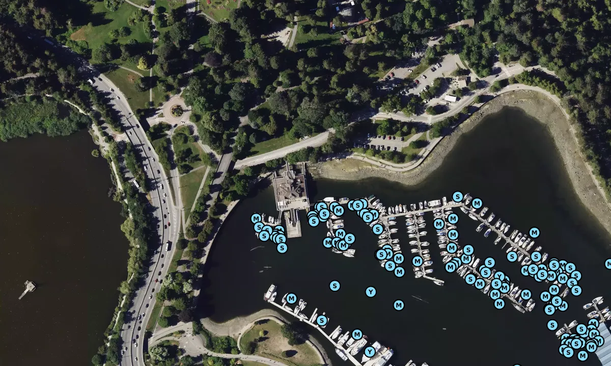 Satelite image of Vancouver Rowing Club 1