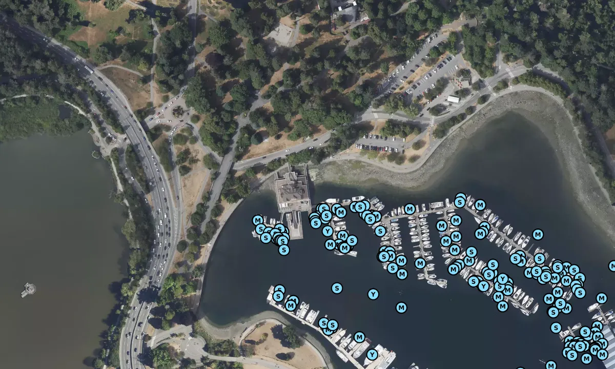 Satelite image of Vancouver Rowing Club 1