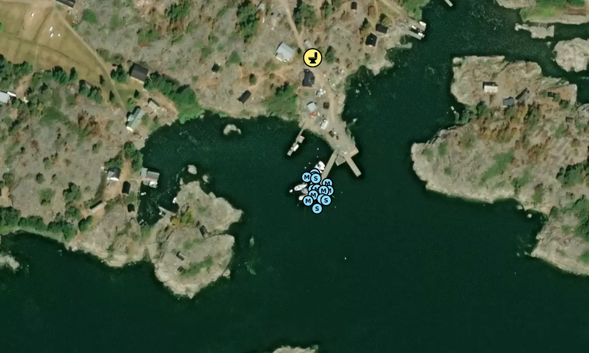 Satelite image of Vänö besöksbrygga