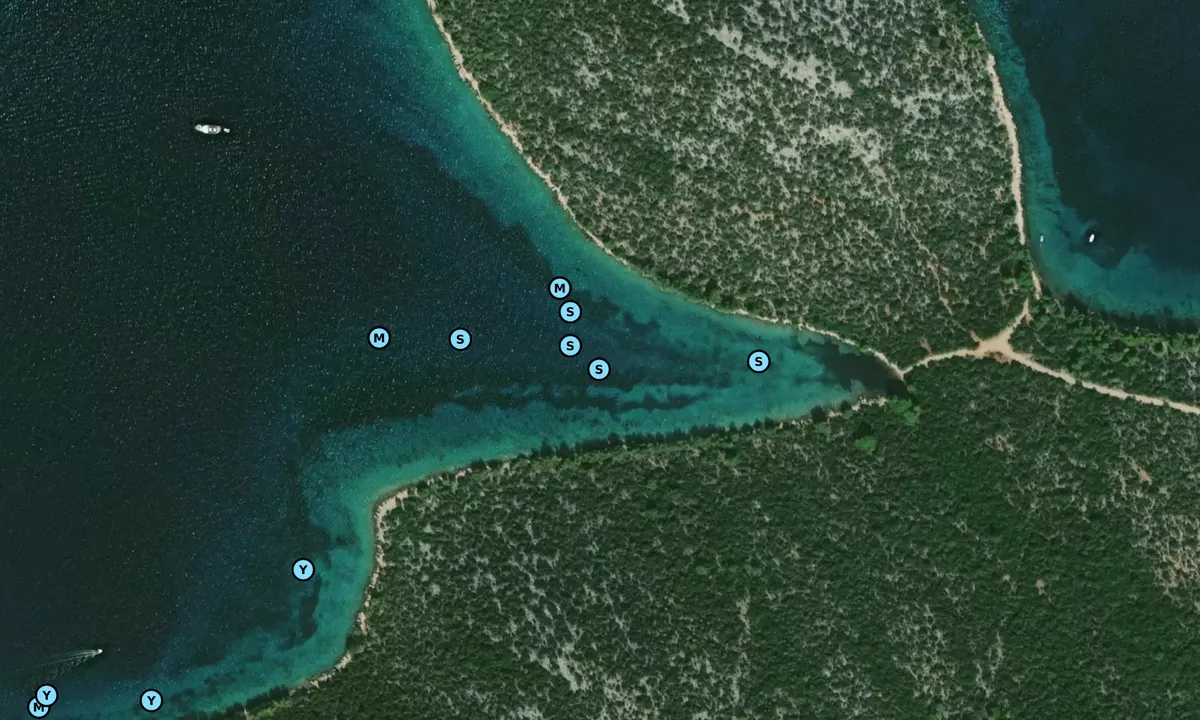 Satelite image of Velika Ostrica - North