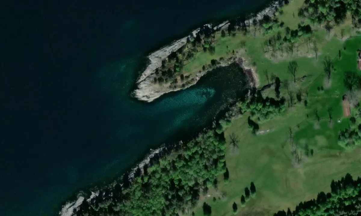 Satelite image of Veøya, Sørvågen
