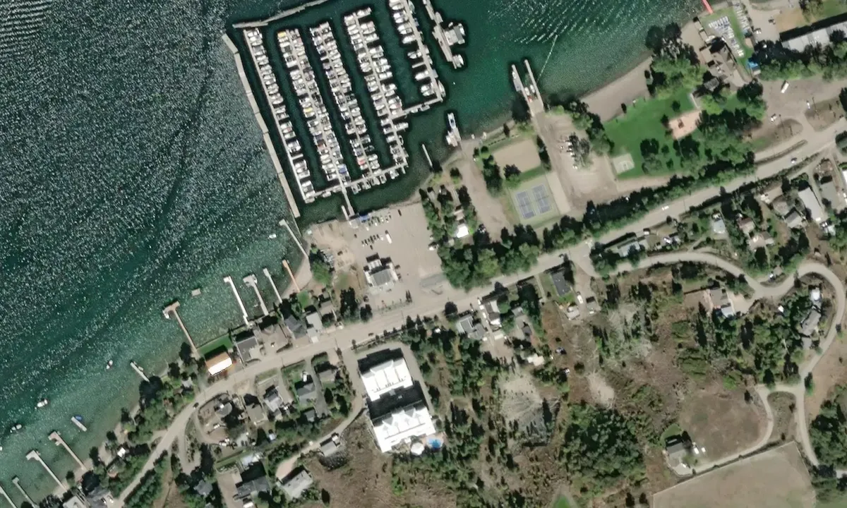 Satelite image of Vernon Yacht Club