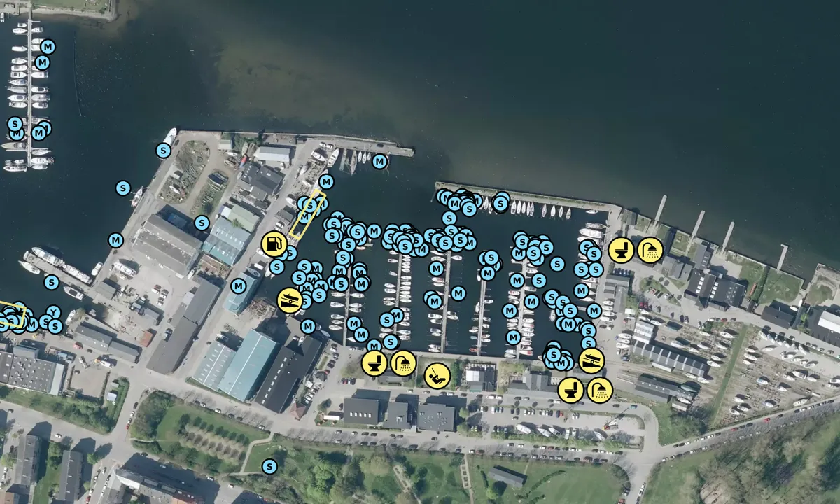 Satelite image of Vestre Baadehavn - Aalborg