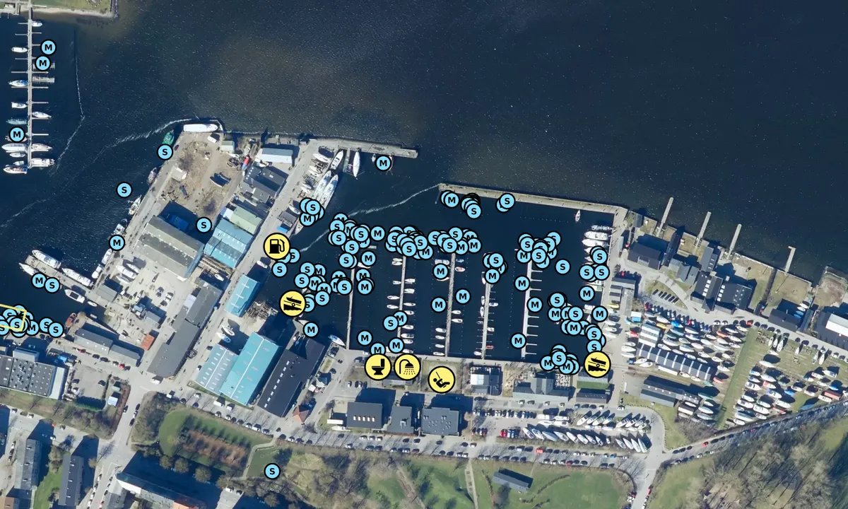 Satelite image of Vestre Baadehavn - Aalborg