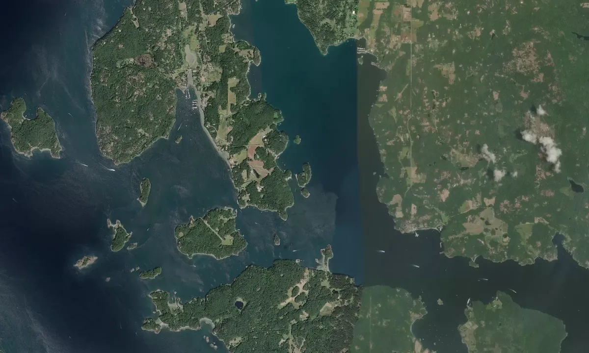 Flyfoto av Victim Island