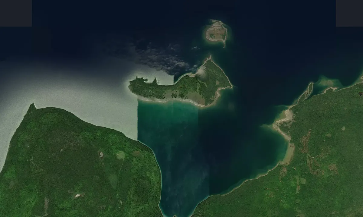 Flyfoto av Vidal Island