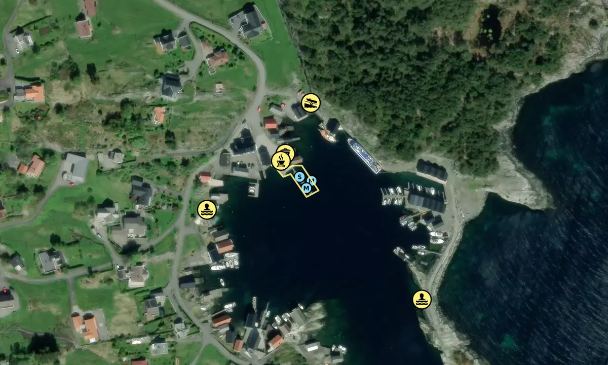 Satelite image of Vikavågen Gjestebrygge