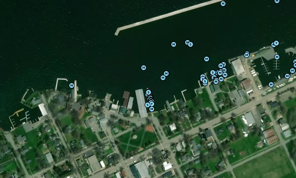 Satelite image of Village Dock, Cape Vincent