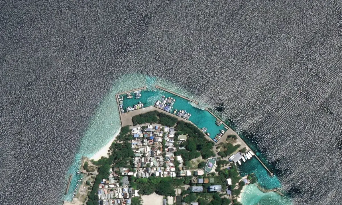 Satelite image of Villimalé Harbour