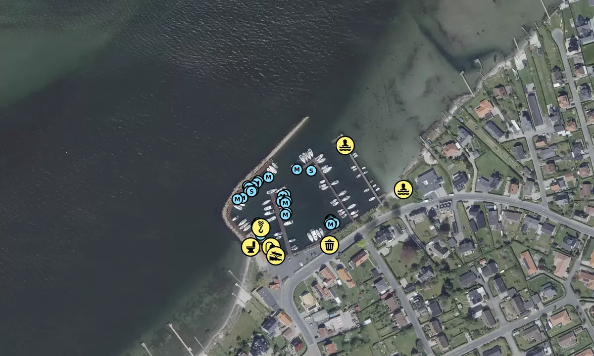 Satelite image of Vindeby Lystbådehavn