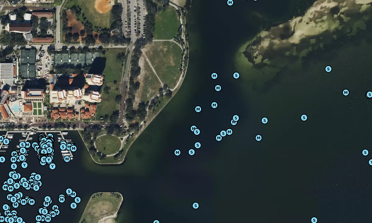 Satelite image of Vinoy Park Concert Area