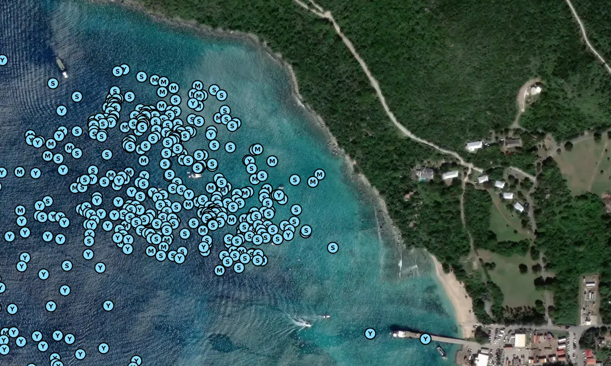 Satelite image of Virgin Gorda