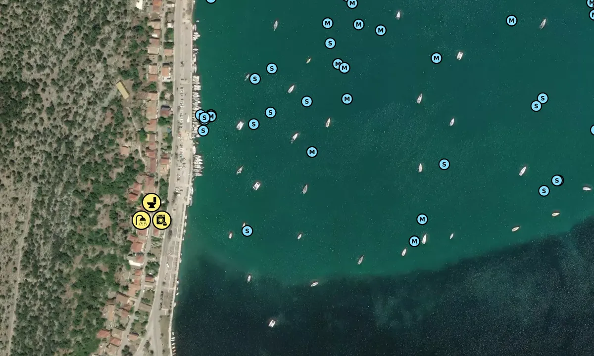 Satelite image of Vliho anchorage
