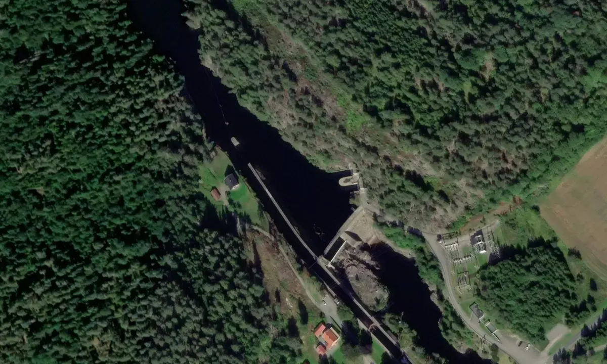 Satelite image of Vrangfoss Sluse