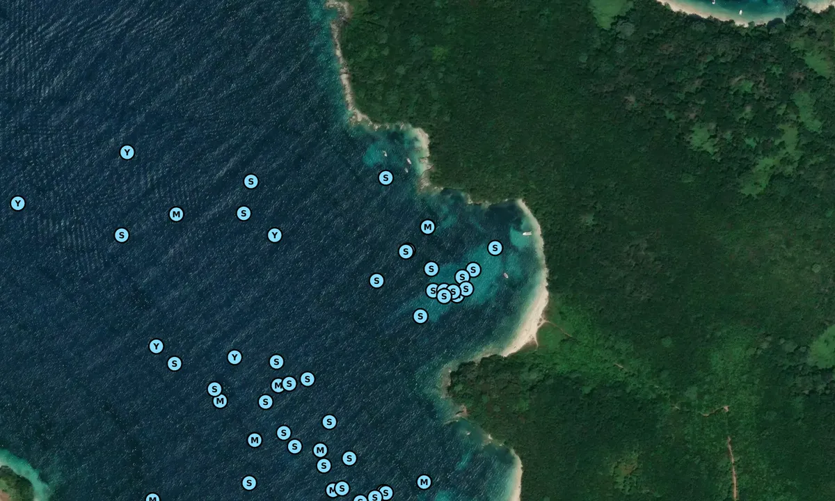 Satelite image of Vroulias Bay