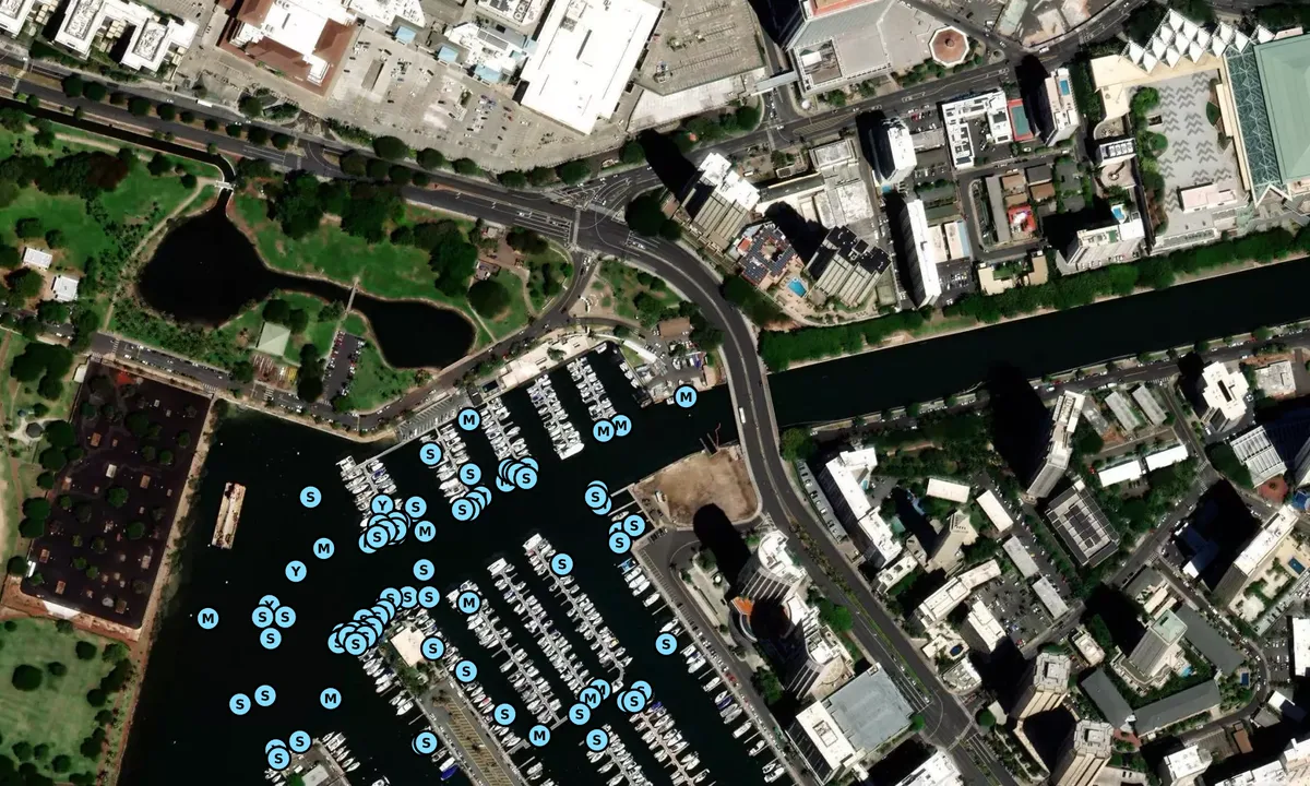 Satelite image of Waikiki Yacht Club