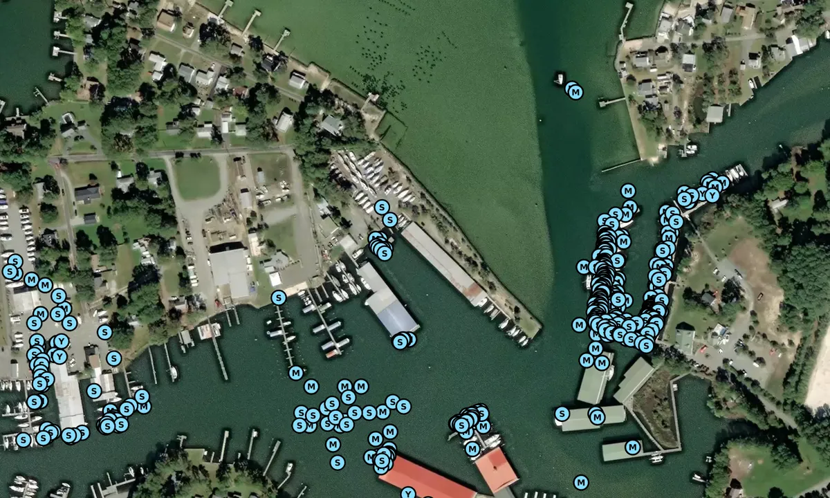 Satelite image of Walden's Marina