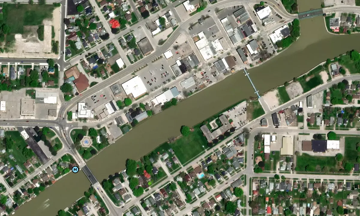 Satelite image of Wallaceburg (Kent) Municipal Docks