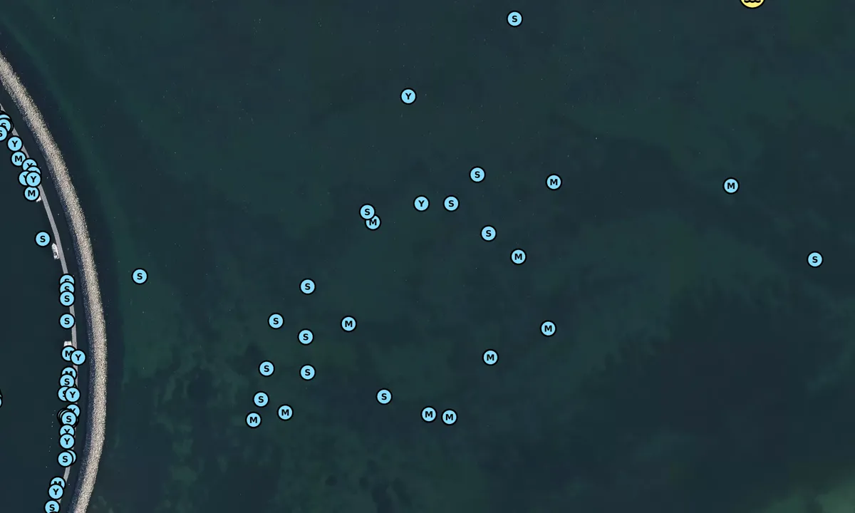 Satelite image of Warnemünde Anchorage 