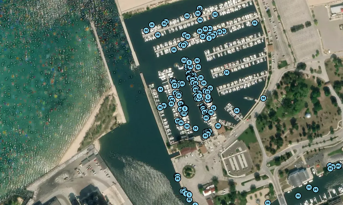 Satelite image of Washington Park Municipal Marina