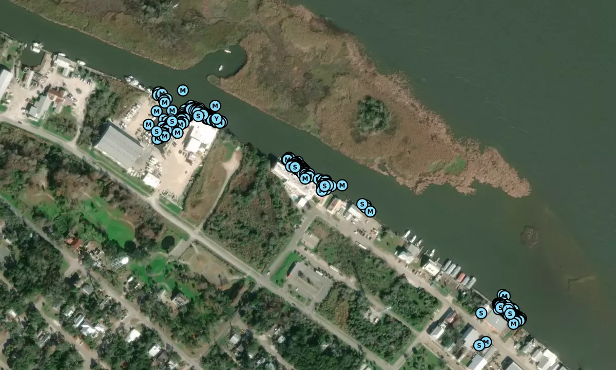 Satelite image of Water Street Hotel and Marina