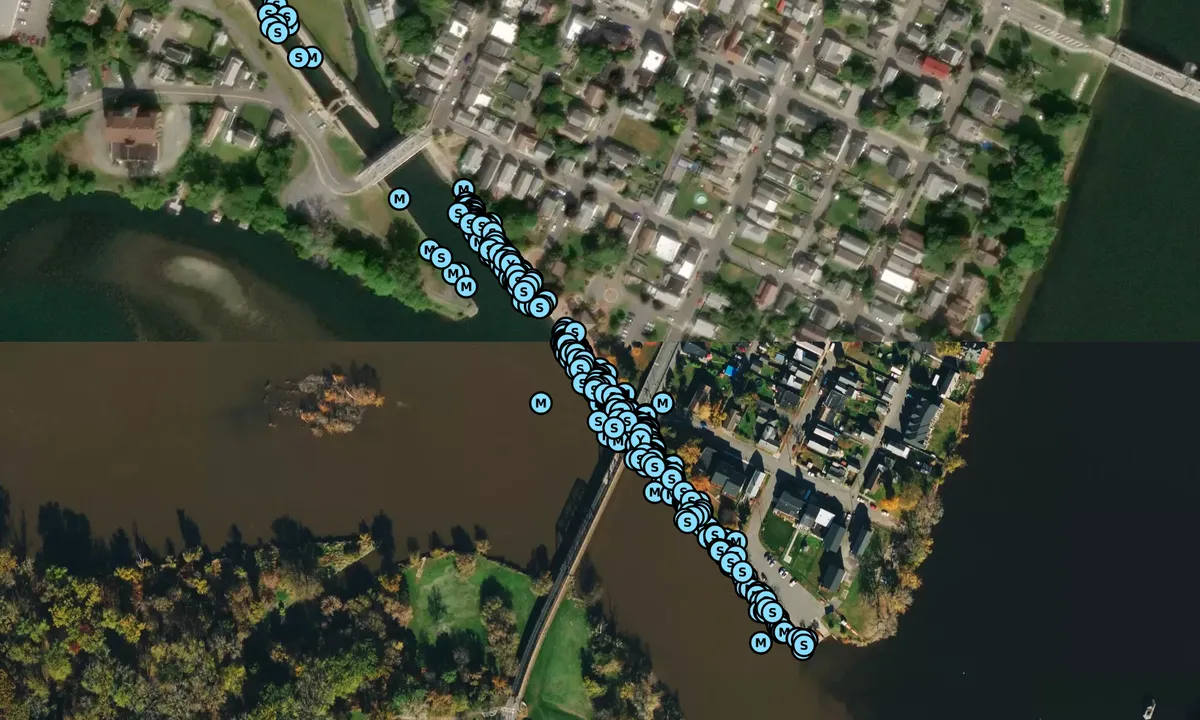 Satelite image of Waterford Harbor Visitor Center