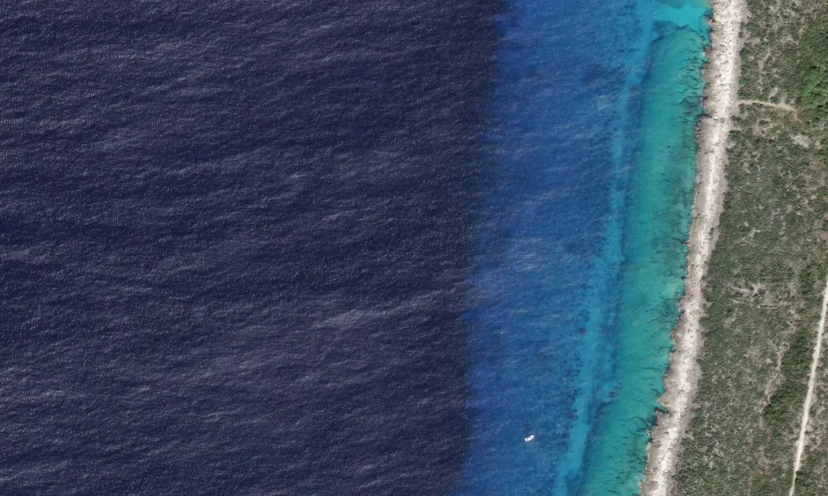 Satelite image of West Caicos (moorings)