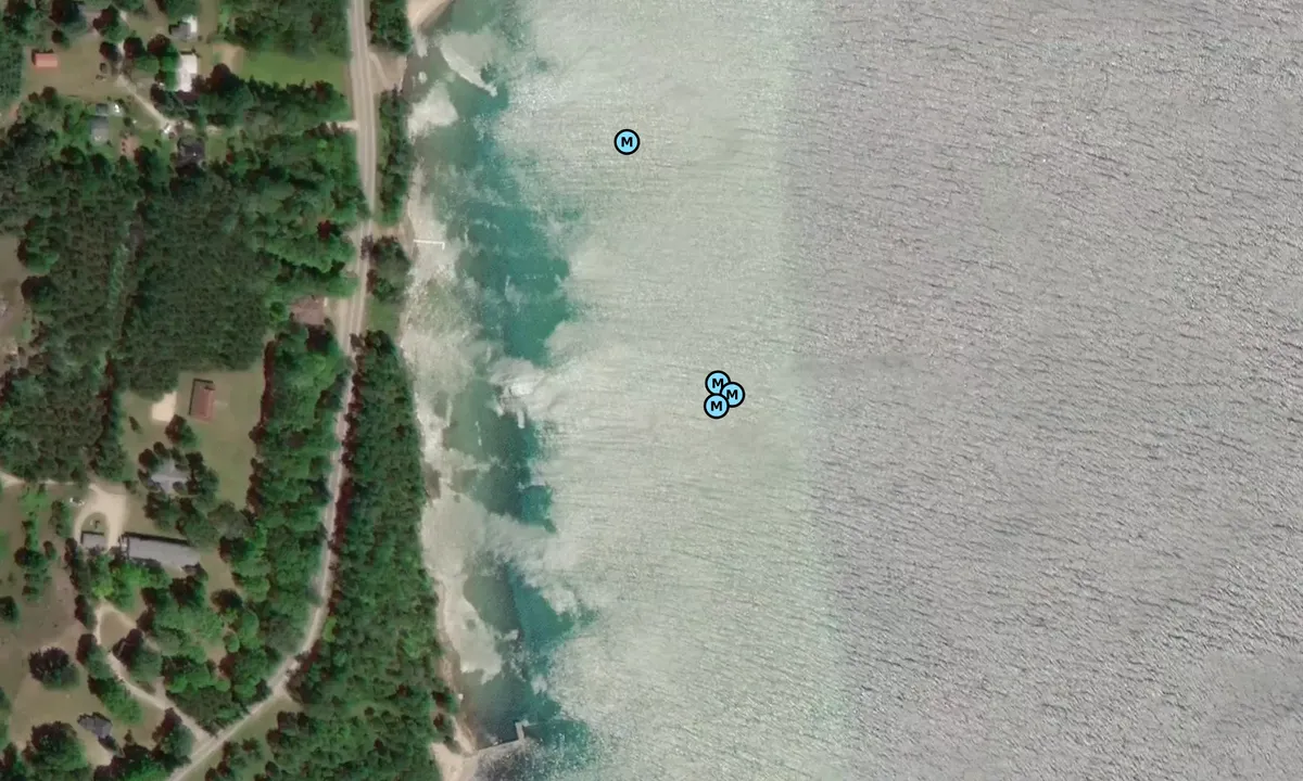 Satelite image of West Omena Bay