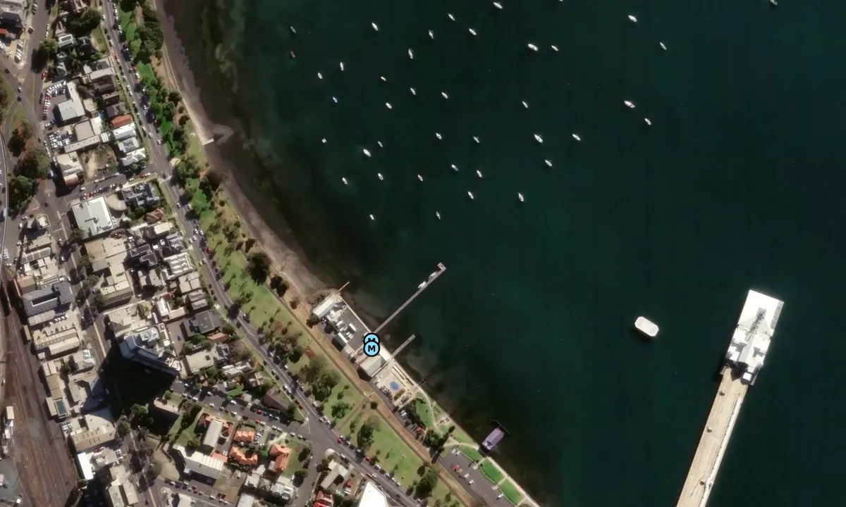 Satelite image of Western Beach Boat club