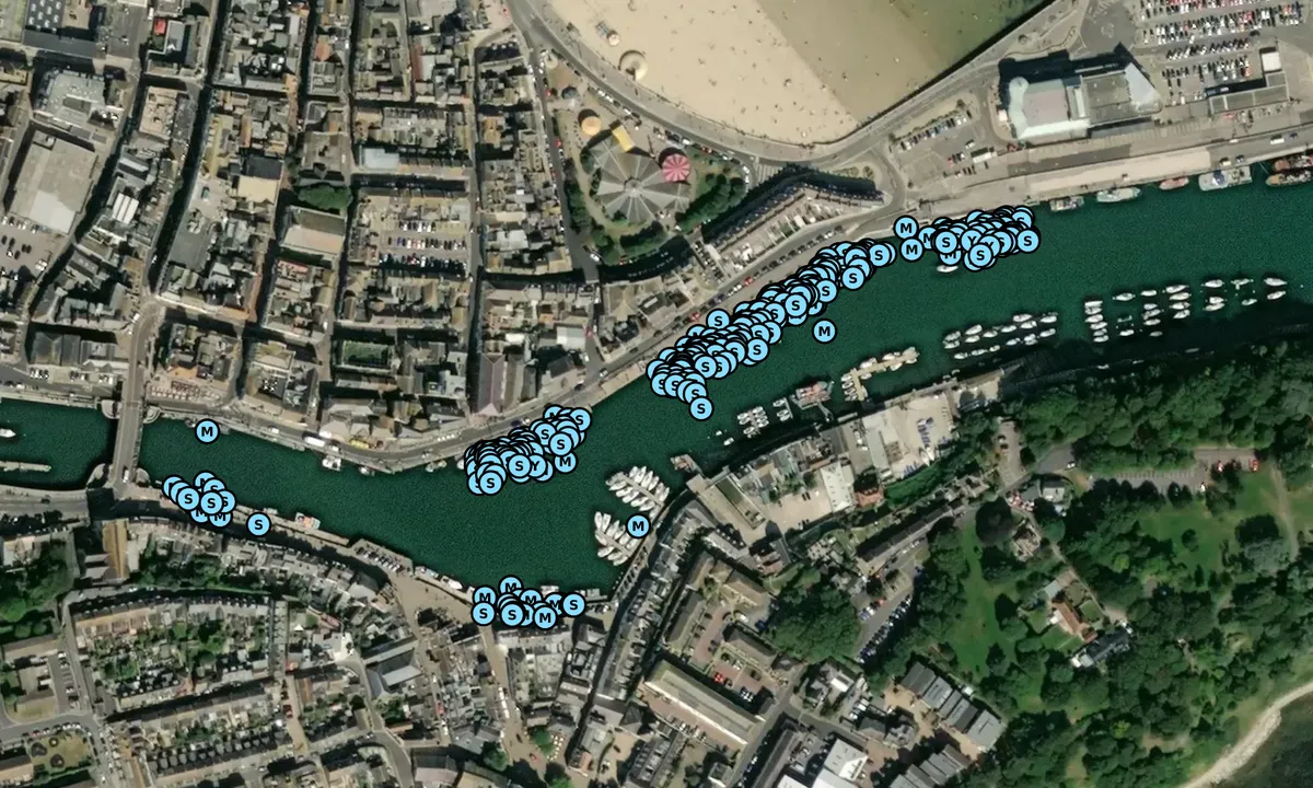 Satelite image of Weymouth Old Harbour