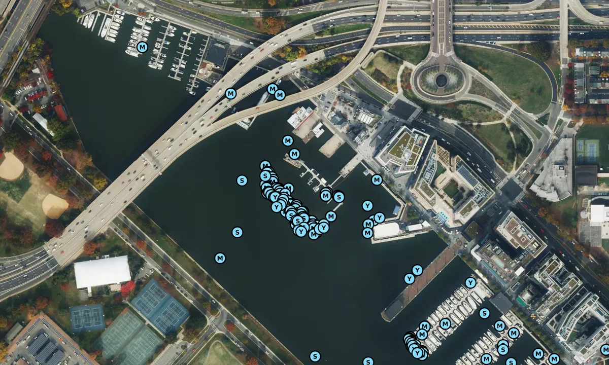Satelite image of Wharf Market Docks