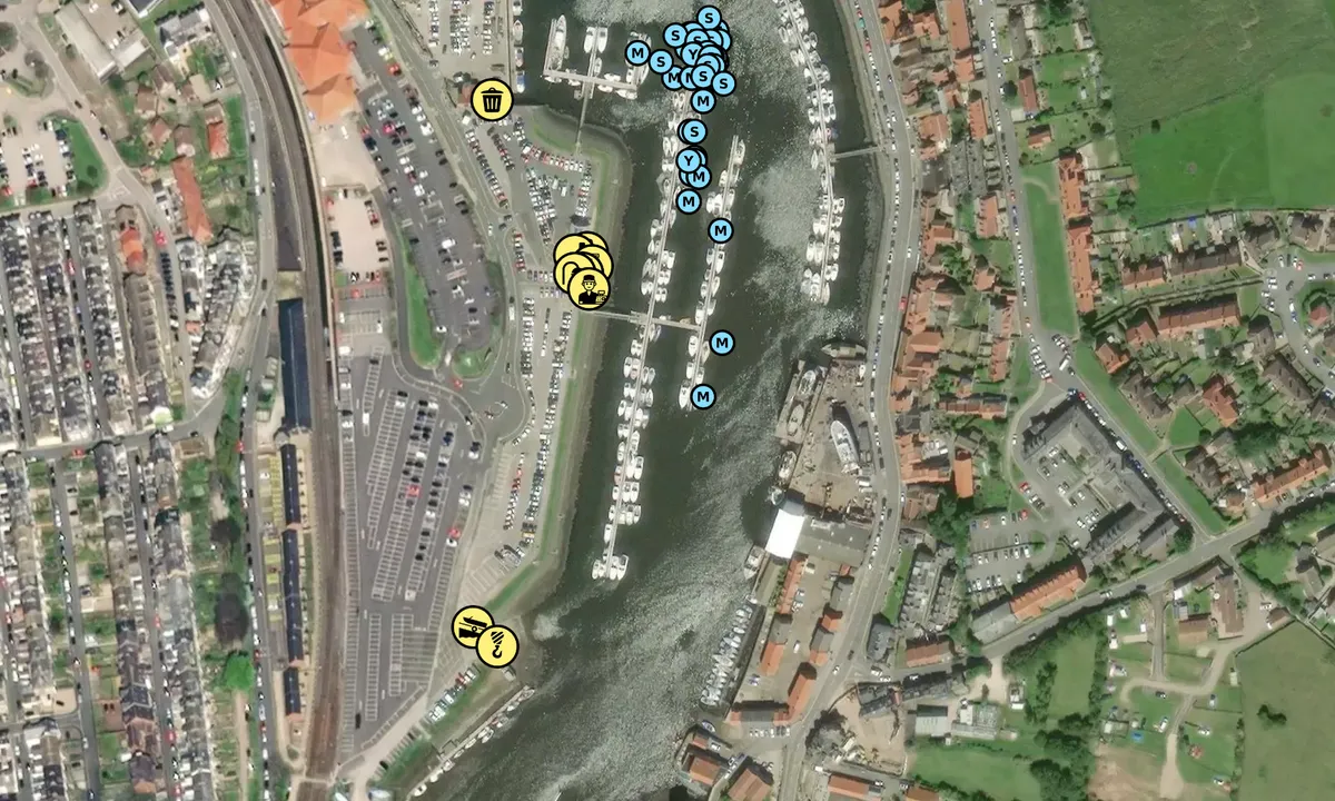 Satelite image of Whitby Marina - North Yorkshire