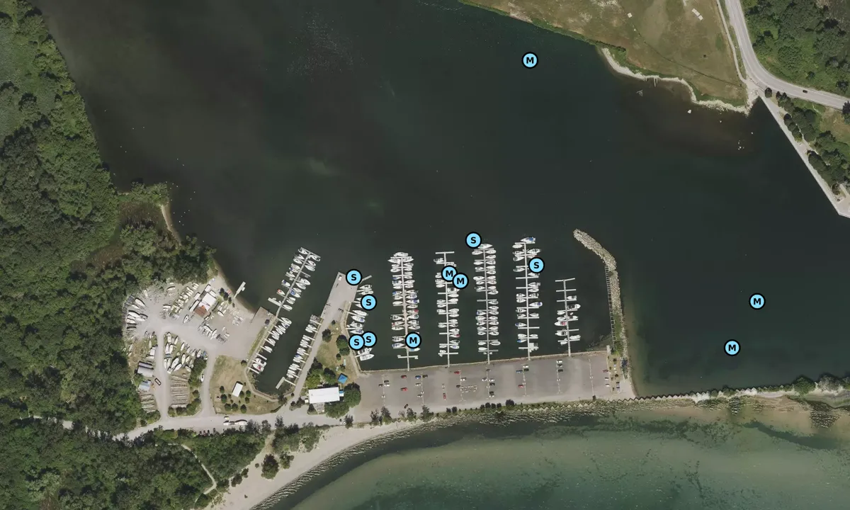 Satelite image of Whitby Yacht Club