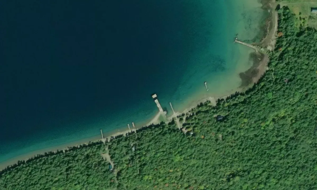 Satelite image of White Cloud Island Government Dock