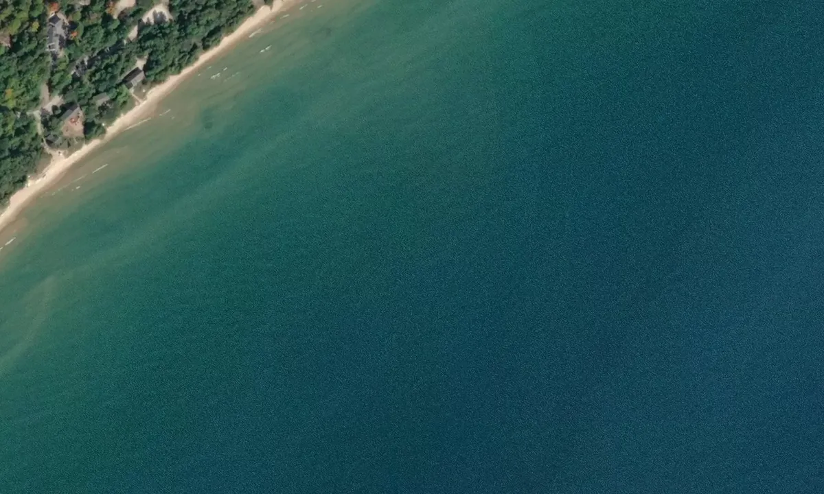 Satelite image of Whitefish Dunes