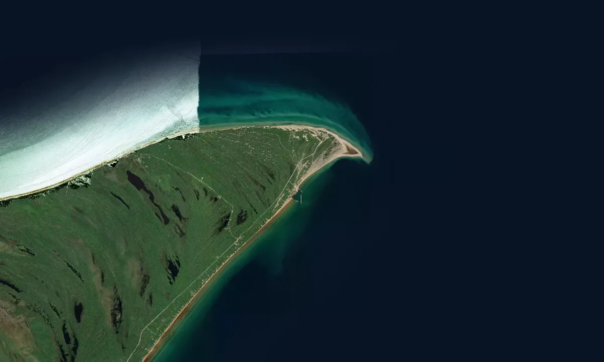 Flyfoto av Whitefish Point