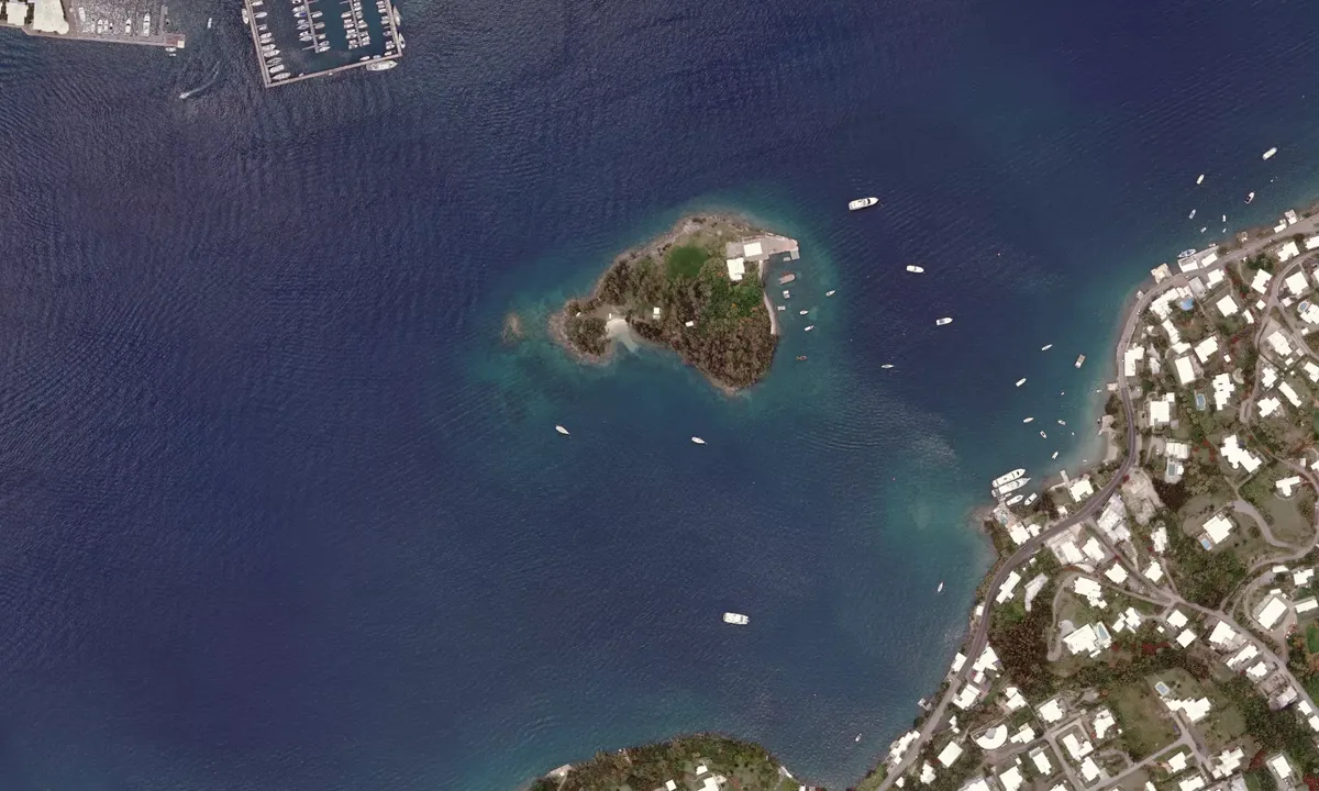 Flyfoto av White's Island