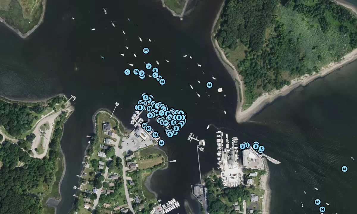 Satelite image of Wickford Marina - North Kingstown