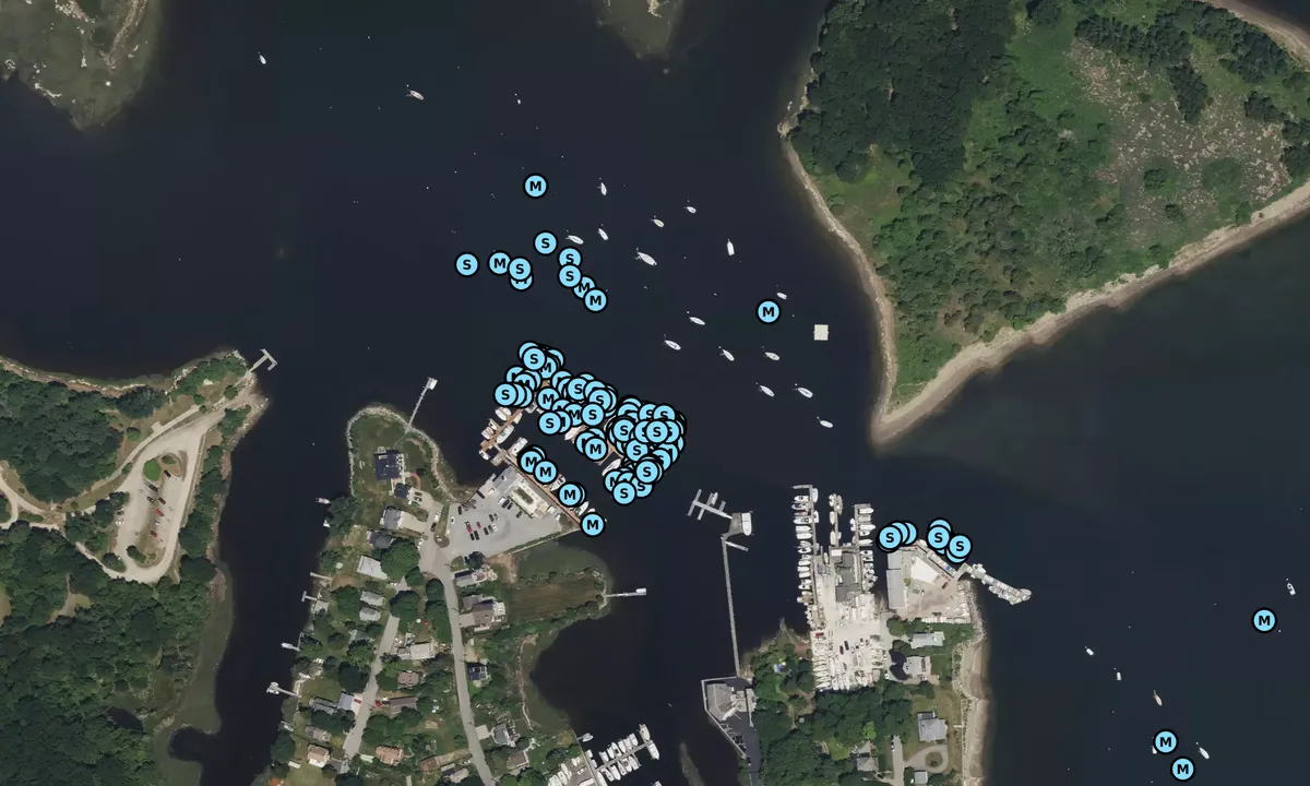 Satelite image of Wickford Marina - North Kingstown