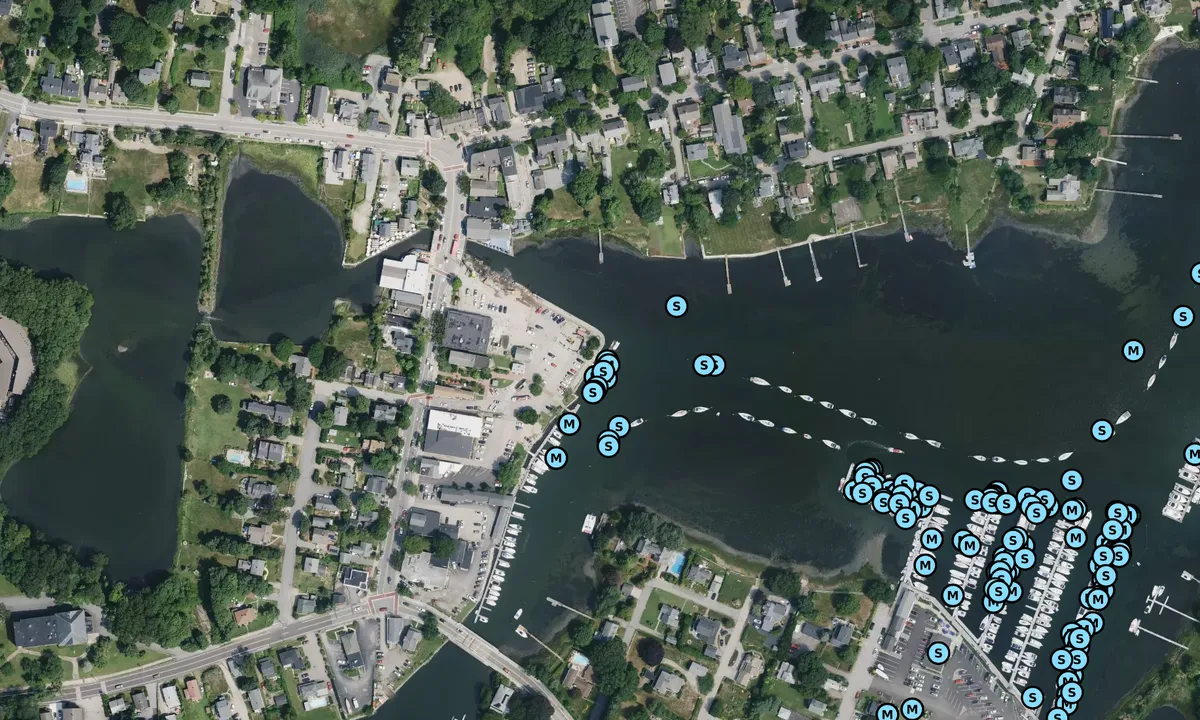 Satelite image of Wickford Town Dock