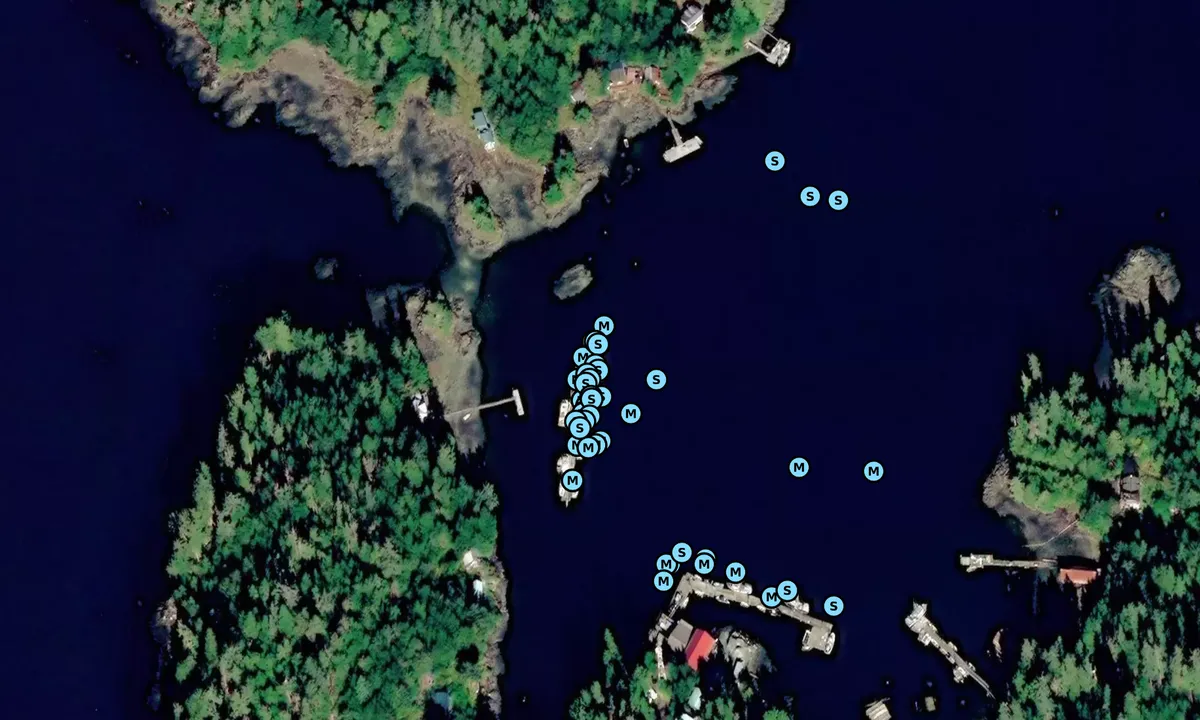 Satelite image of Wooden Wheel Cove Floats