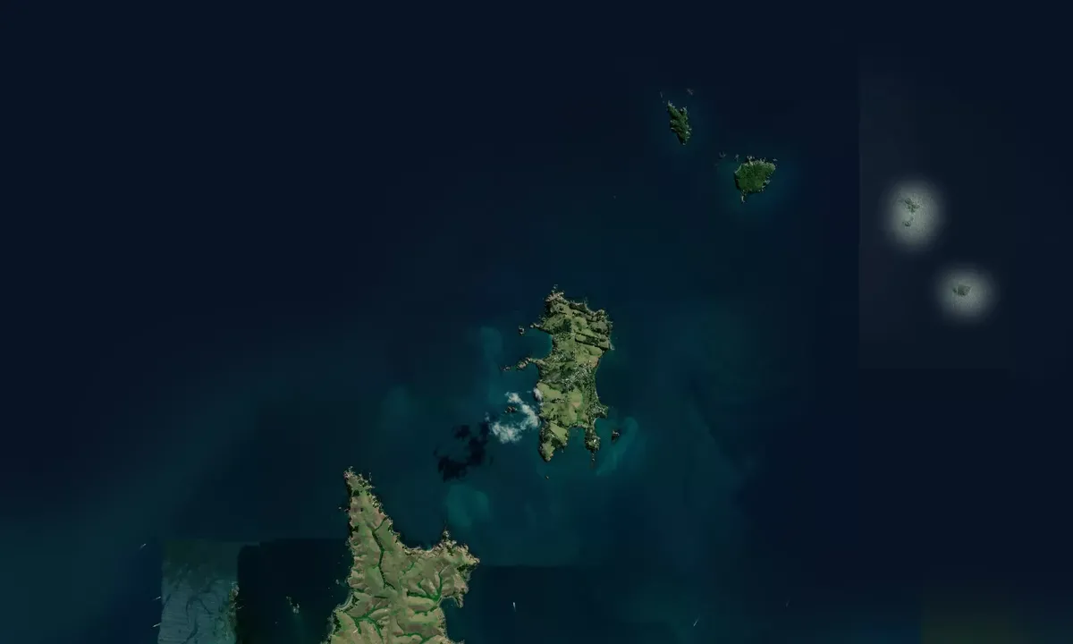 Flyfoto av Woody Bay - Hauraki Gulf