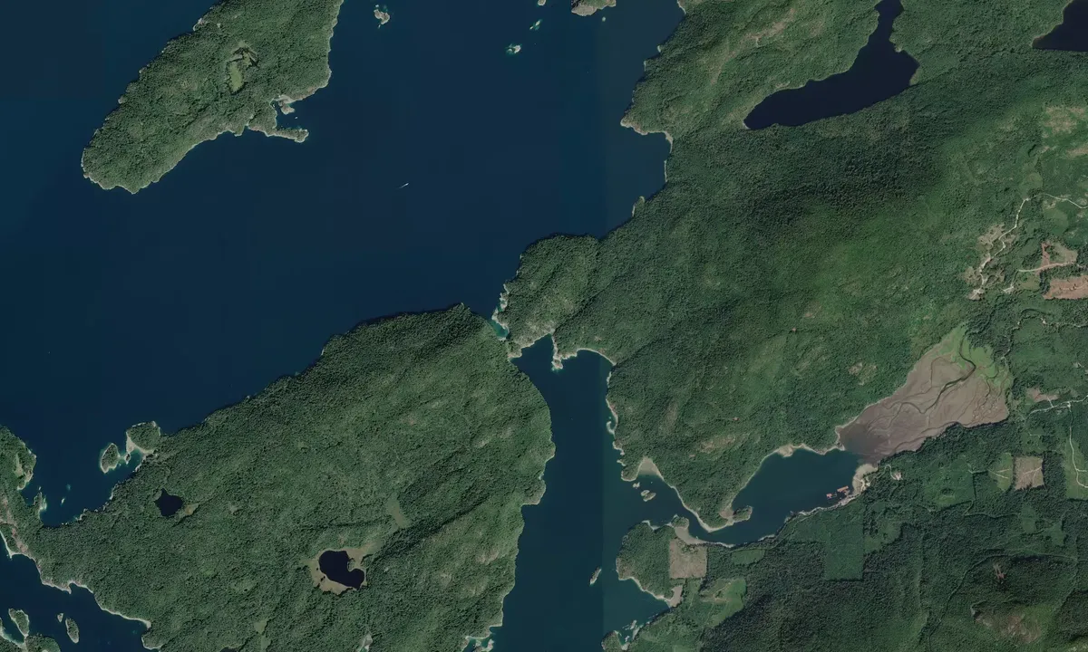 Flyfoto av Wooten Bay
